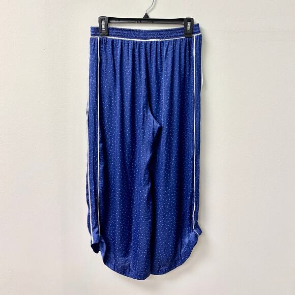 Free People Polka Dot Pull On High Waisted Wide Leg Pants Blue Women's Size S - Picture 2 of 4